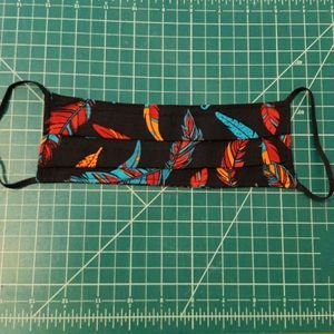 Handmade Feathered Print Face Mask